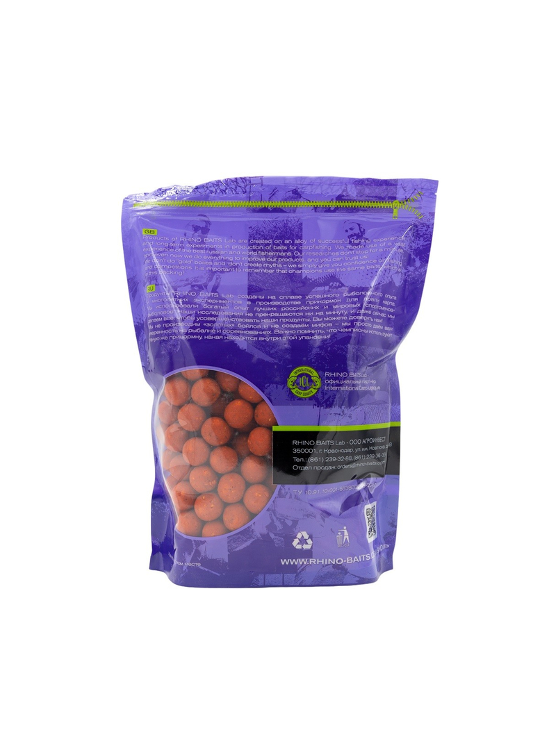 Бойлы тонущие RHINO BAITS Orange Plum (Оранжевая Слива) 1кг, Диаметр: 20 мм, изображение 2