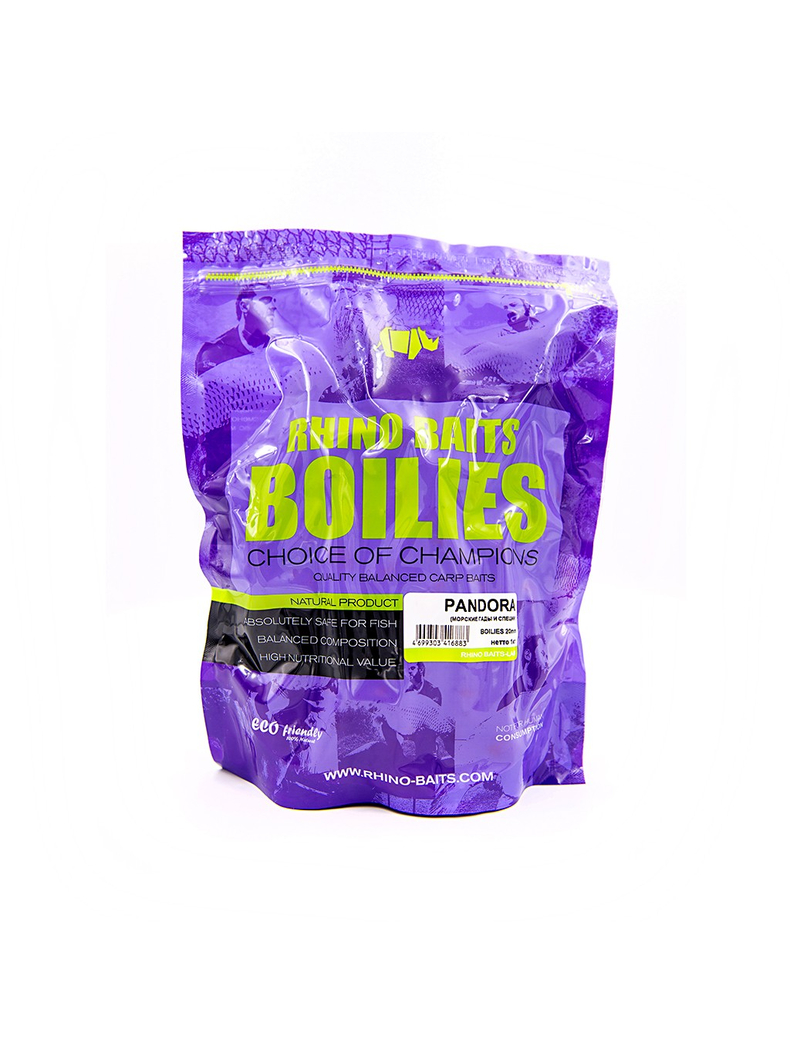 Бойлы тонущие RHINO BAITS Pandora (Морские Гады и Специи) 1кг, Диаметр: 24 мм