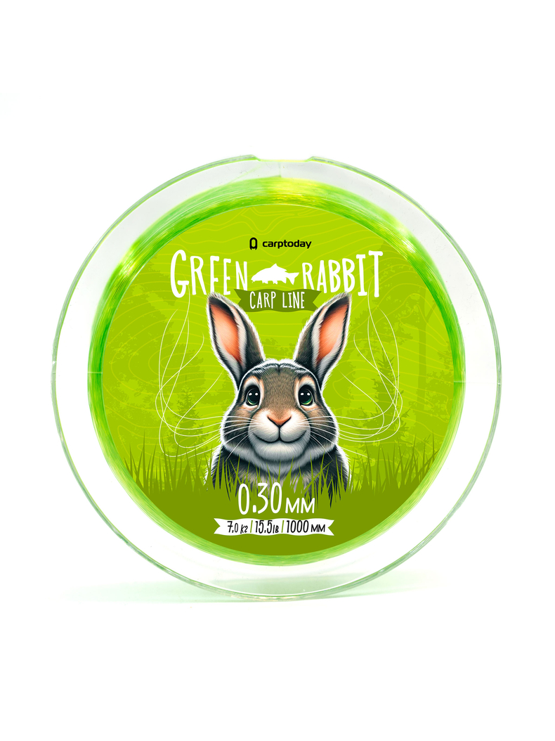 Леска карповая Carptoday Green Rabbit 1000м, Диаметр лески: 0.30 мм, изображение 2