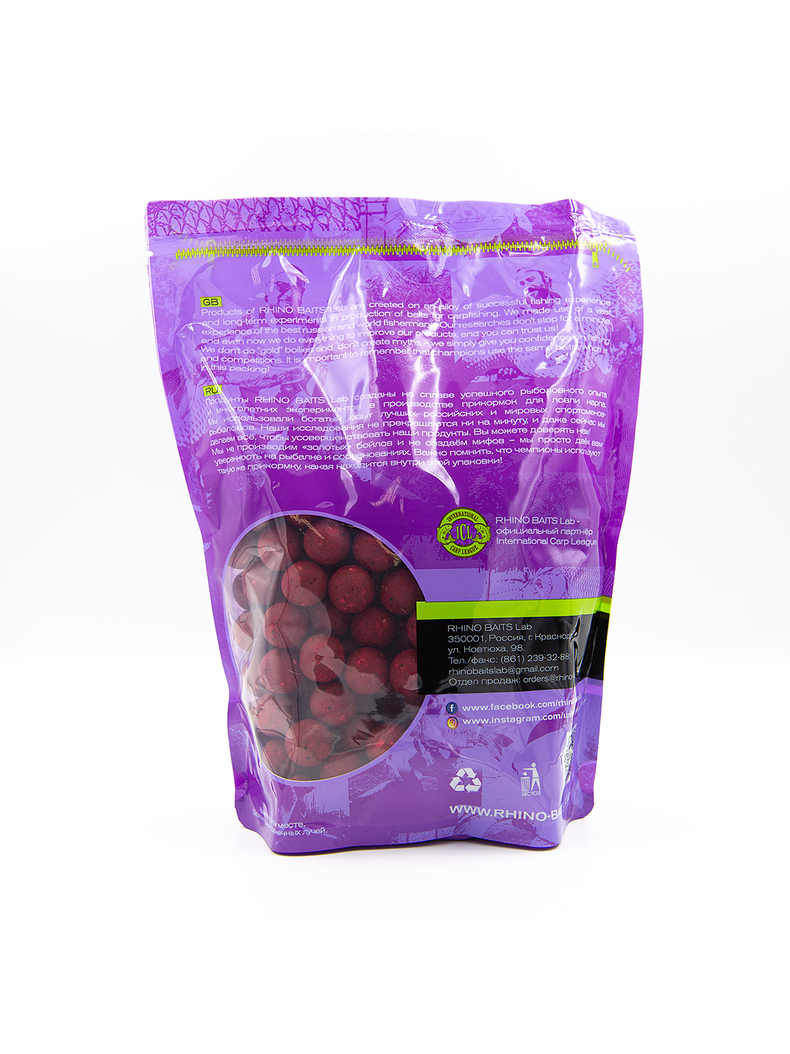 Бойлы тонущие RHINO BAITS Dark Plum (Темная Слива) 1кг, Диаметр: 24 мм, изображение 2