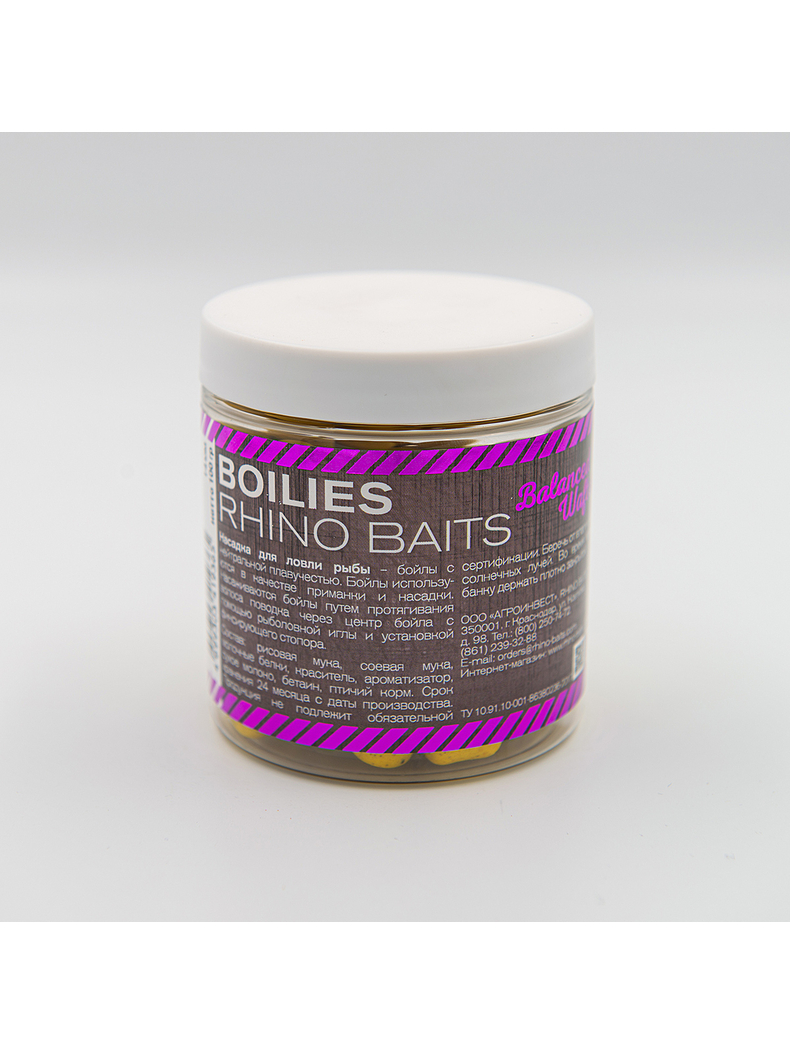 Бойлы Balanced Wafters RHINO BAITS Corn (Кукуруза) 14мм 100г, изображение 2