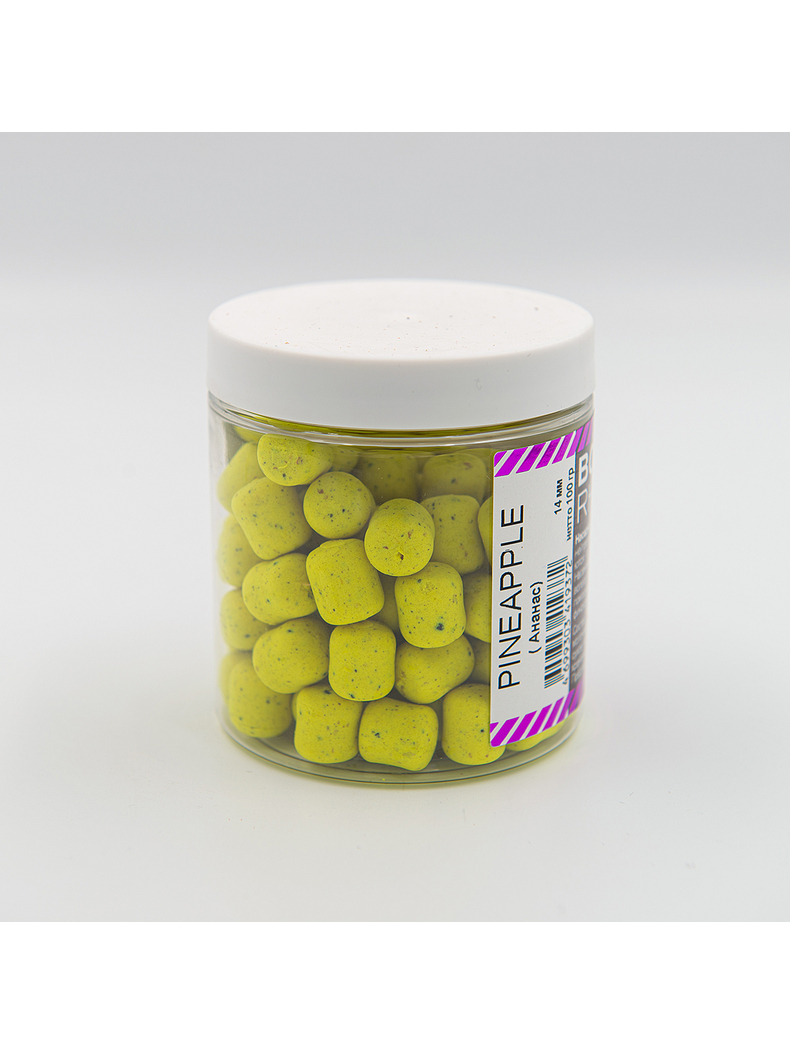 Бойлы Balanced Wafters RHINO BAITS Pineapple (Ананас + Масляная кислота) 14мм 100г