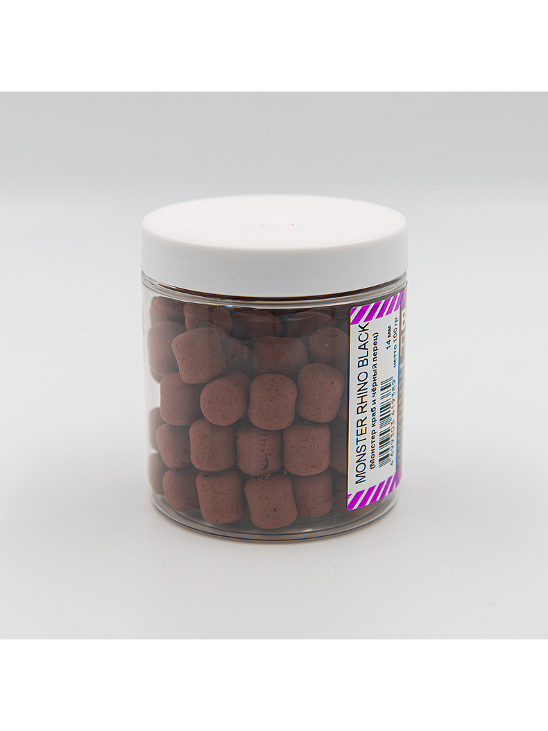 Бойлы Balanced Wafters RHINO BAITS Monster Rhino Black (Монстр Краб и Черный Перец) 14мм 100г