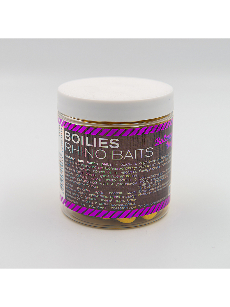 Бойлы Balanced Wafters RHINO BAITS Banana (Банан) 14мм 100г, изображение 2 Бойлы Balanced Wafters RHINO BAITS Banana (Банан) 14мм 100г, изображение 2