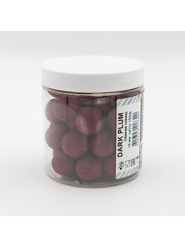Бойлы растворимые насадочные RHINO BAITS Dark Plum (Темная Слива) 18мм 150г