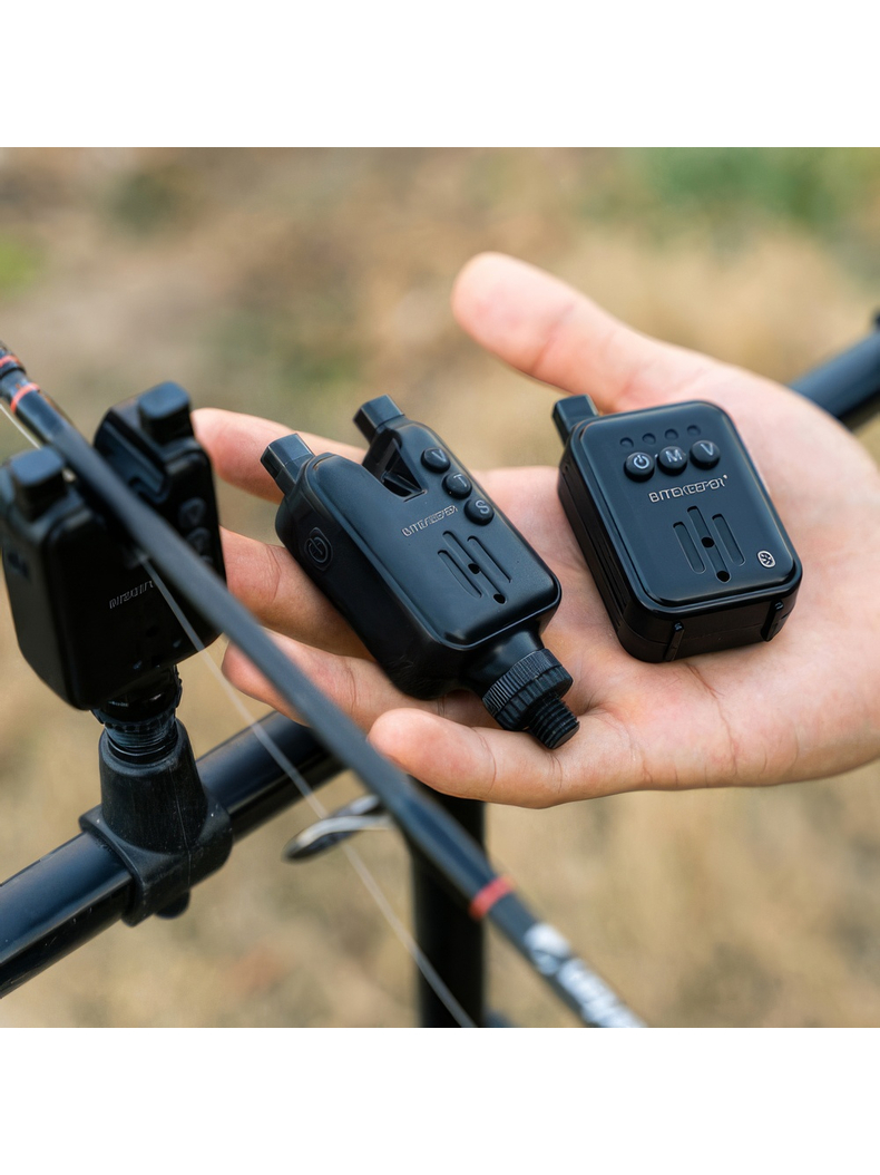 Набор электронных сигнализаторов поклевки RIPPTON BITEKEEPER Pro Smart Bite Alarm Set 4+1 с приложением для смартфона (черный), изображение 3 Набор электронных сигнализаторов поклевки RIPPTON BITEKEEPER Pro Smart Bite Alarm Set 4+1 с приложением для смартфона (черный), изображение 3