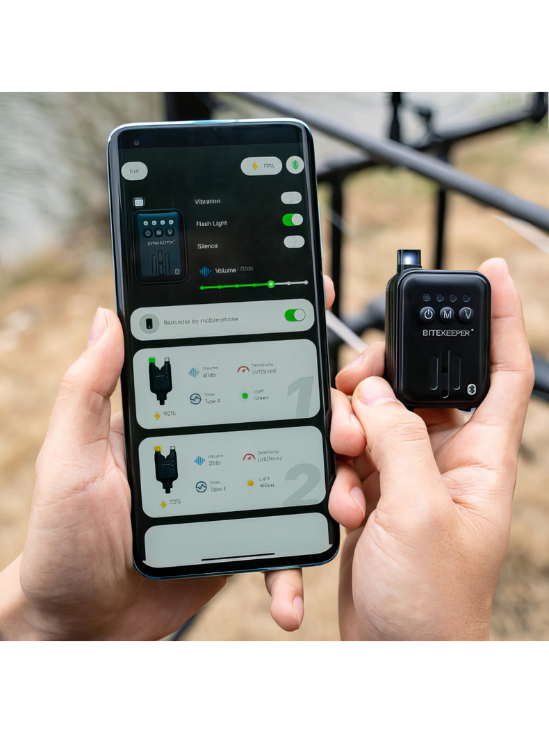 Набор электронных сигнализаторов поклевки RIPPTON BITEKEEPER Pro Smart Bite Alarm Set 4+1 с приложением для смартфона (черный), изображение 6 Набор электронных сигнализаторов поклевки RIPPTON BITEKEEPER Pro Smart Bite Alarm Set 4+1 с приложением для смартфона (черный), изображение 6