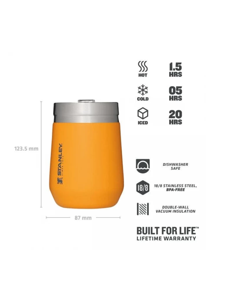 Термостакан STANLEY GO Everyday Wine Tumbler 0.29L желтый, изображение 3 Термостакан STANLEY GO Everyday Wine Tumbler 0.29L желтый, изображение 3