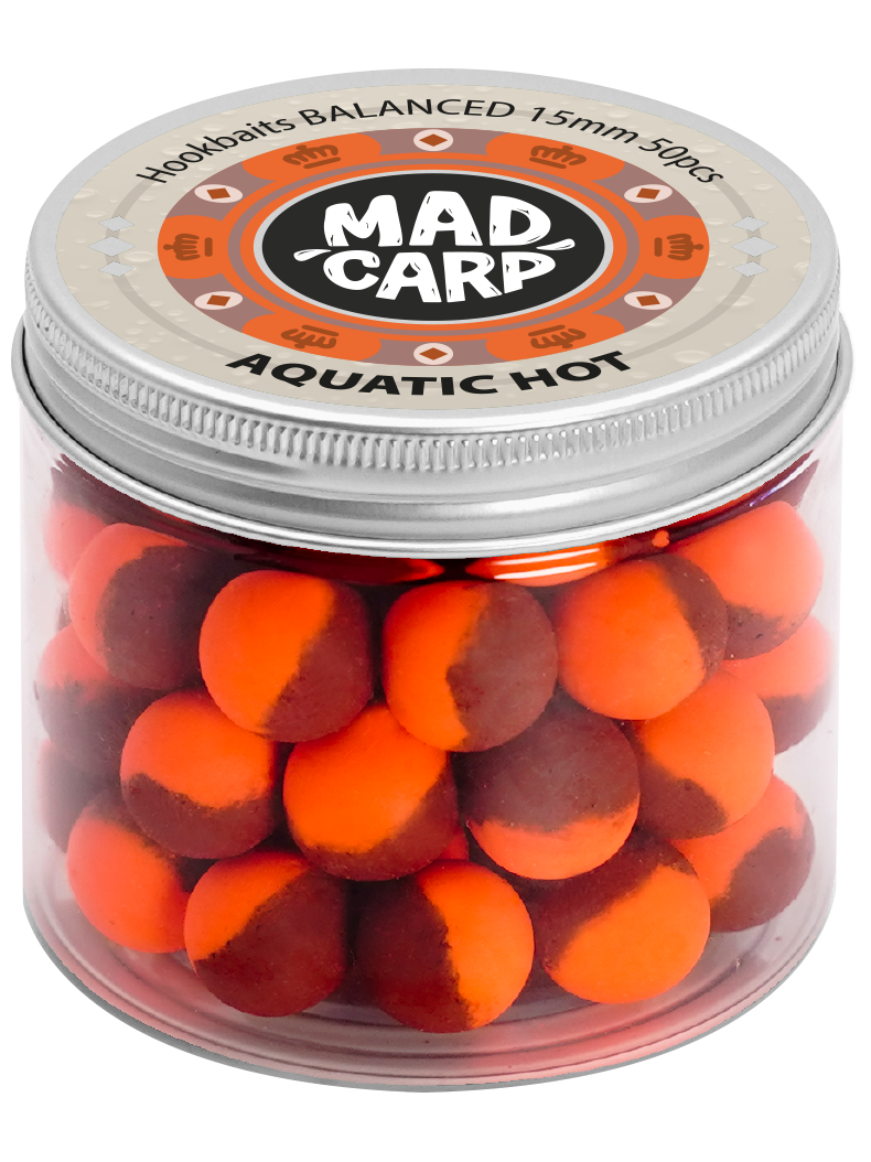 Бойлы насадочные Mad Carp Baits Balanced AQUATIC HOT (Акватик и Специи) 15мм