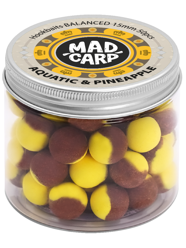 Бойлы насадочные Mad Carp Baits Balanced AQUATIC & PINEAPPLE (Акватик и Ананас) 15мм Бойлы насадочные Mad Carp Baits Balanced AQUATIC & PINEAPPLE (Акватик и Ананас) 15мм