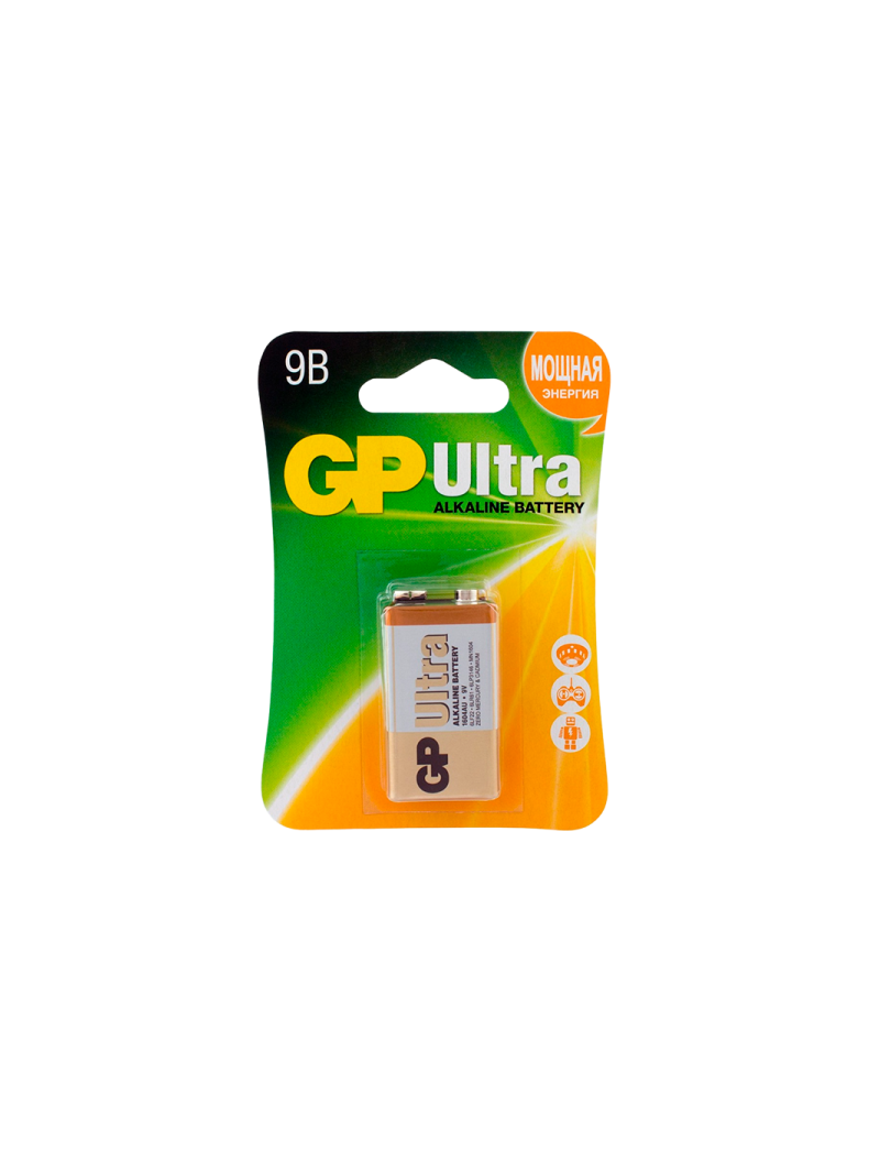 Батарейка GP ULTRA Крона 6LR61 BL1 Alkaline 9V