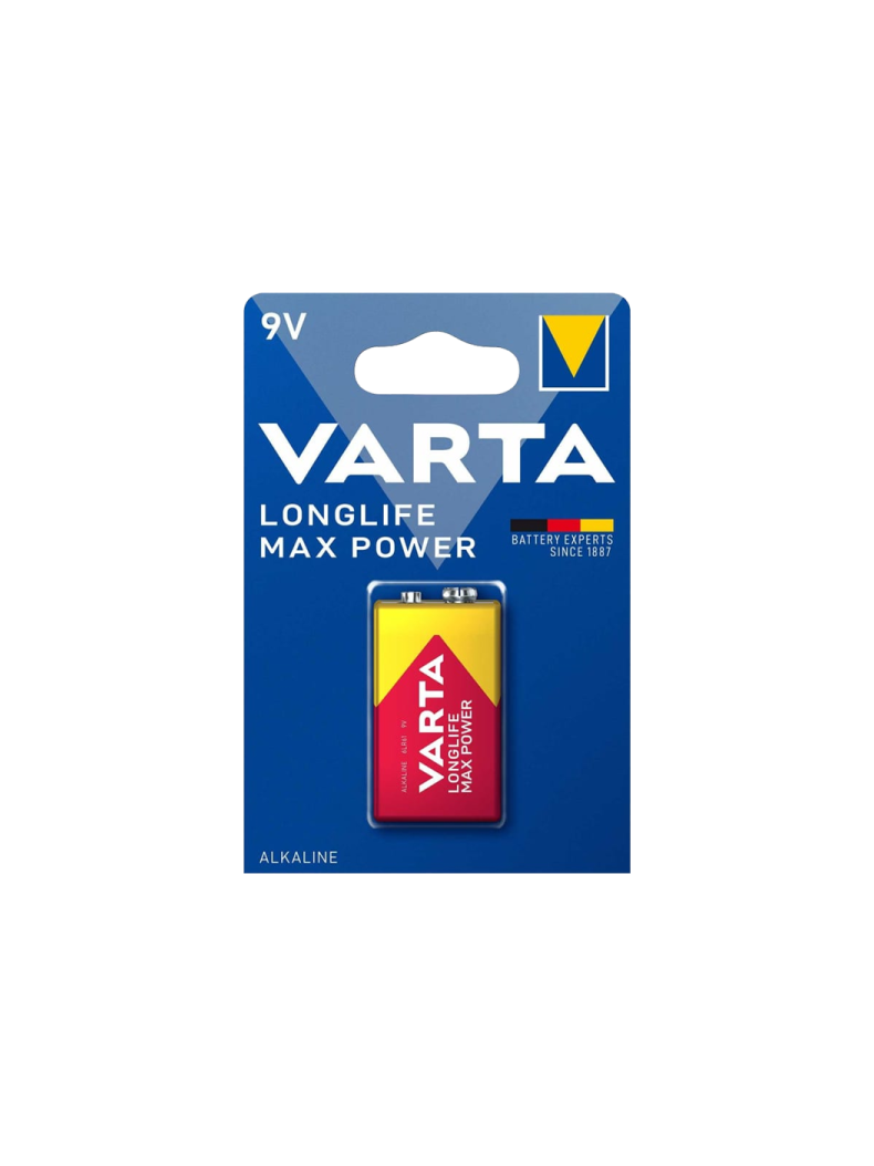 Батарейка Varta LONGLIFE MAX POWER (MAX TECH) Крона 6LR61 BL1 Alkaline 9V