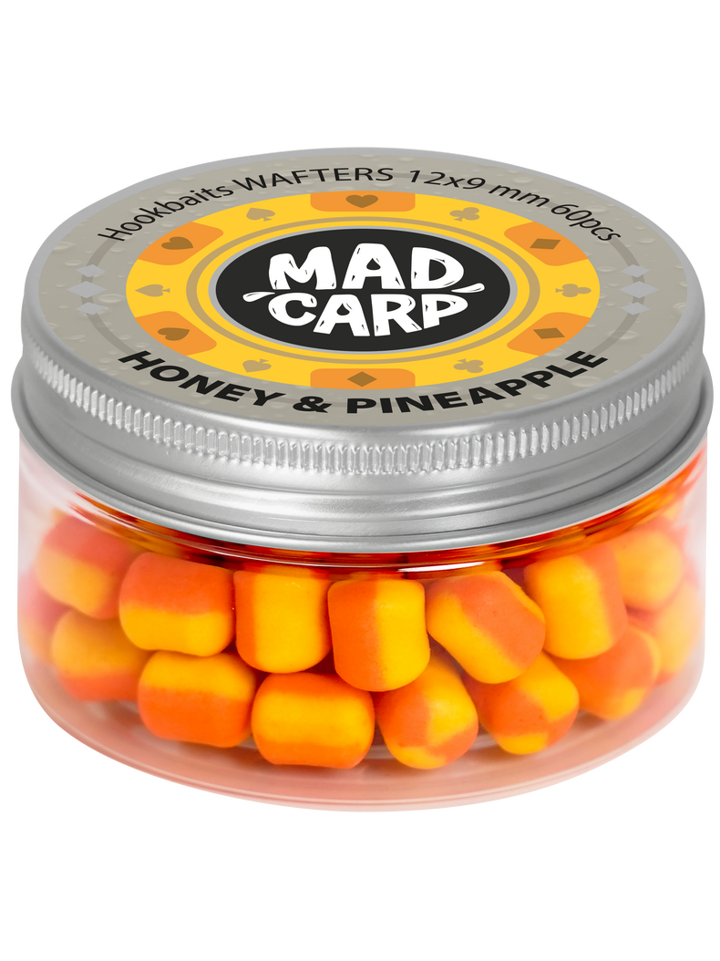 Вафтерсы Mad Carp Baits HONEY & PINNEAPPLE (Мед и Ананас) Wafters, Диаметр: 12 х 9 мм