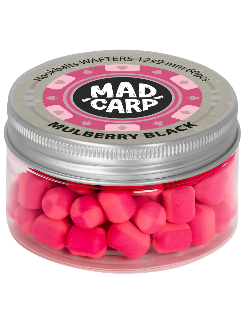 Вафтерсы Mad Carp Baits MULBERRY BLACK (Шелковица) Wafters, Диаметр: 12 х 9 мм