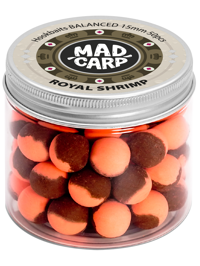 Бойлы насадочные Mad Carp Baits Balanced ROYAL SHRlMP (Королевская Креветка) 15мм Бойлы насадочные Mad Carp Baits Balanced ROYAL SHRlMP (Королевская Креветка) 15мм