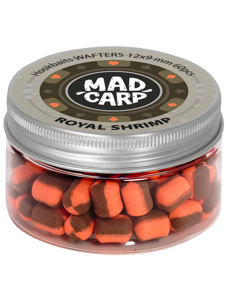 Вафтерсы Mad Carp Baits ROYAL SHRIMP (Королевская Креветка) Wafters, Диаметр: 12 х 9 мм
