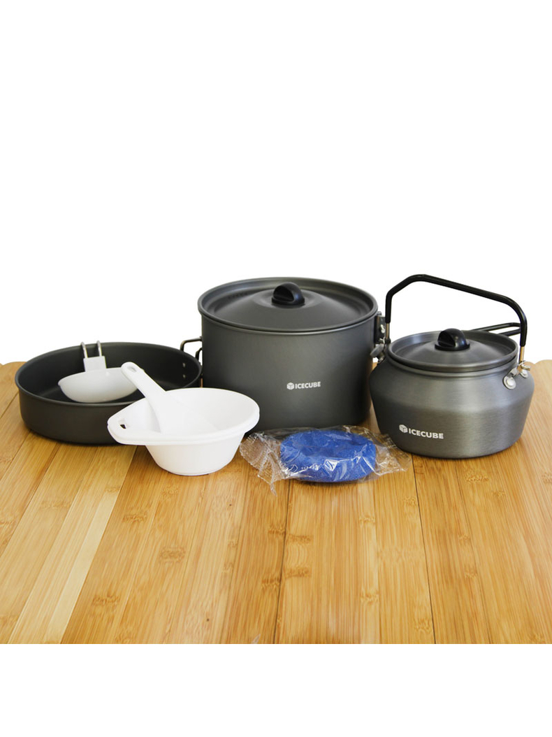 Набор посуды на 2-3 персоны из анодированного алюминия ICE CUBE АС-231, изображение 2