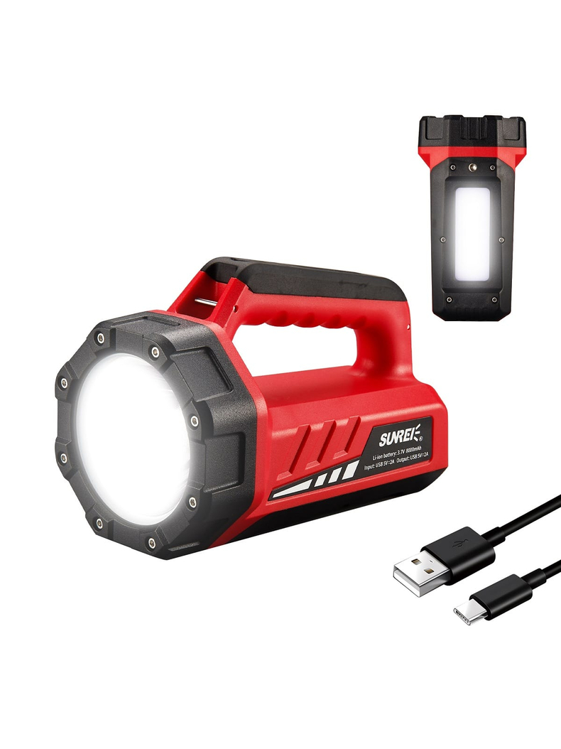 Фонарь ручной со встроенным пауербанком Sunrei TZ1200, изображение 2