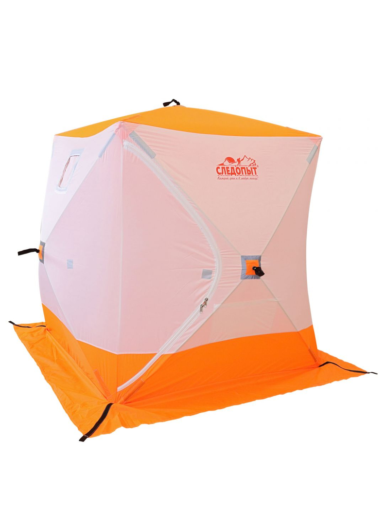 Палатка зимняя куб однослойная СЛЕДОПЫТ Oxford 210D PU1000, Размер: 180 см х 180 см х 197 см, изображение 4
