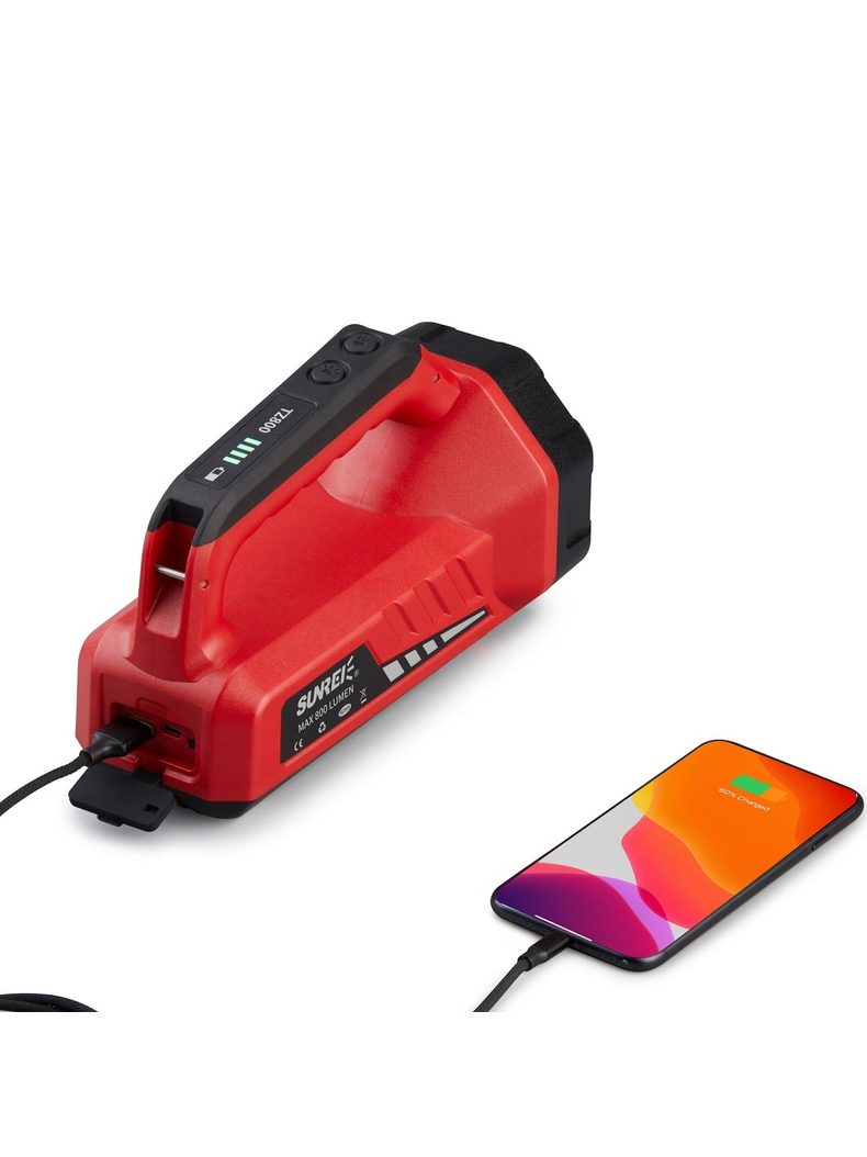 Фонарь ручной со встроенным пауербанком Sunrei TZ1200, изображение 3