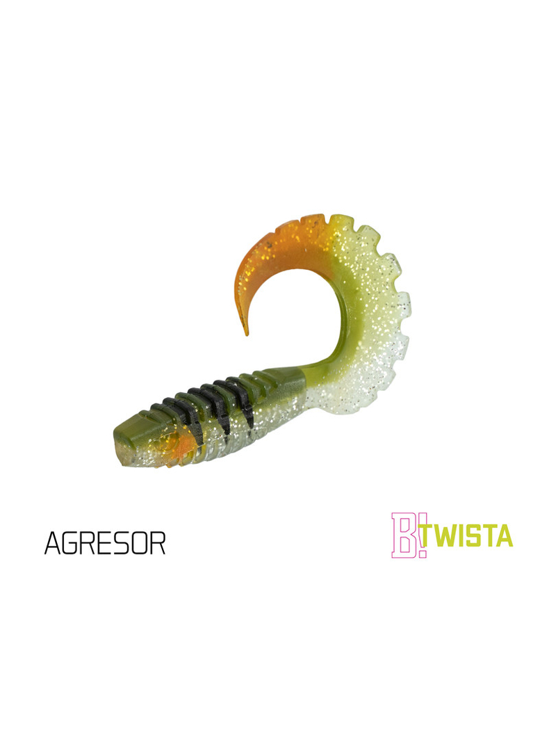Твистер DELPHIN TWISTA UVs / 10cm / AGRESOR - 5шт.