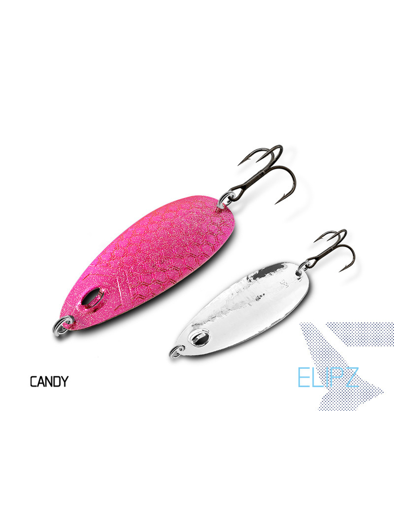 Блесна колеблющаяся DELPHIN ELIPZ FullSCALE Hook №2 / 7.5cm / 12g - CANDY