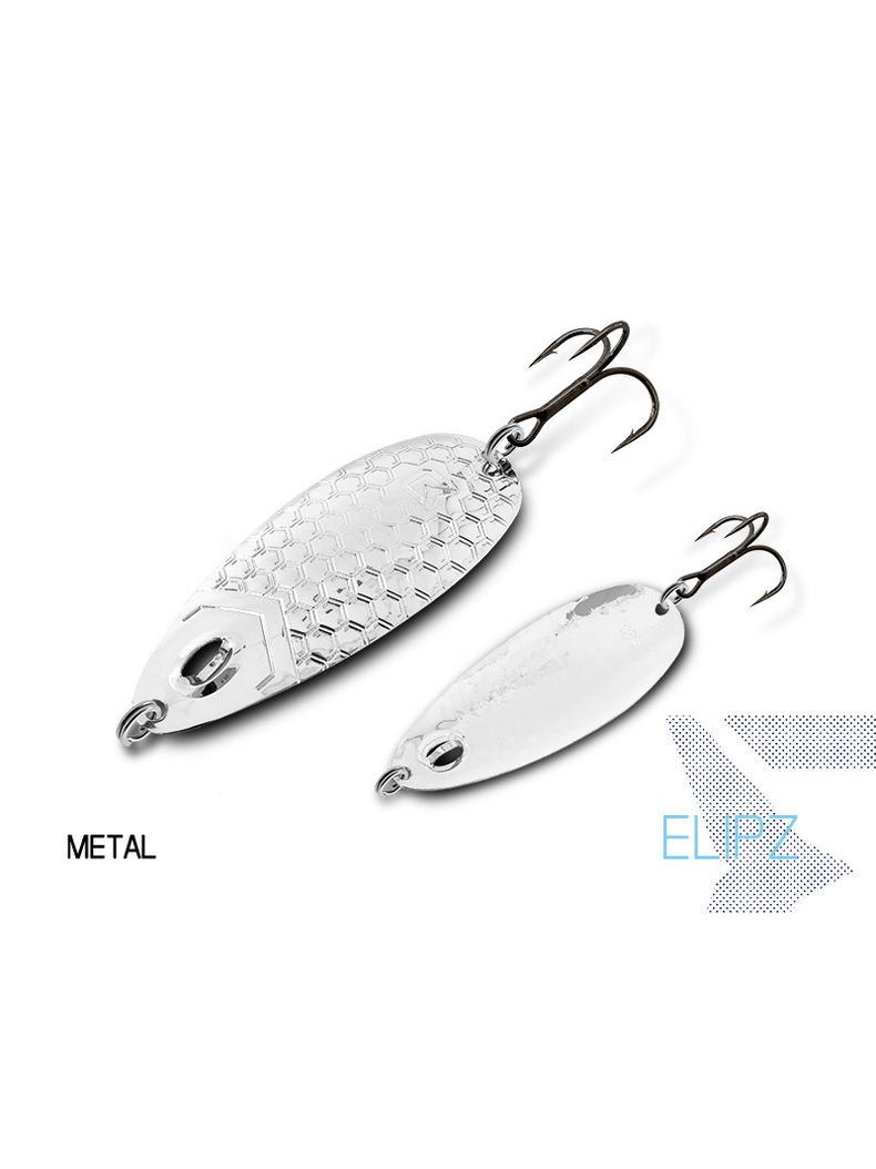 Блесна колеблющаяся DELPHIN ELIPZ FullSCALE Hook №2 / 7.5cm / 12g - METAL