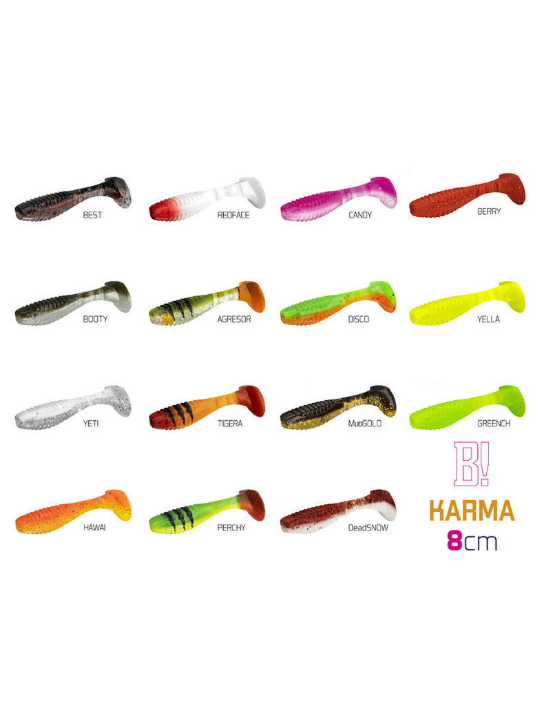 Виброхвост DELPHIN KARMA UVs / 8cm / DEAD SNOW - 5шт., изображение 2