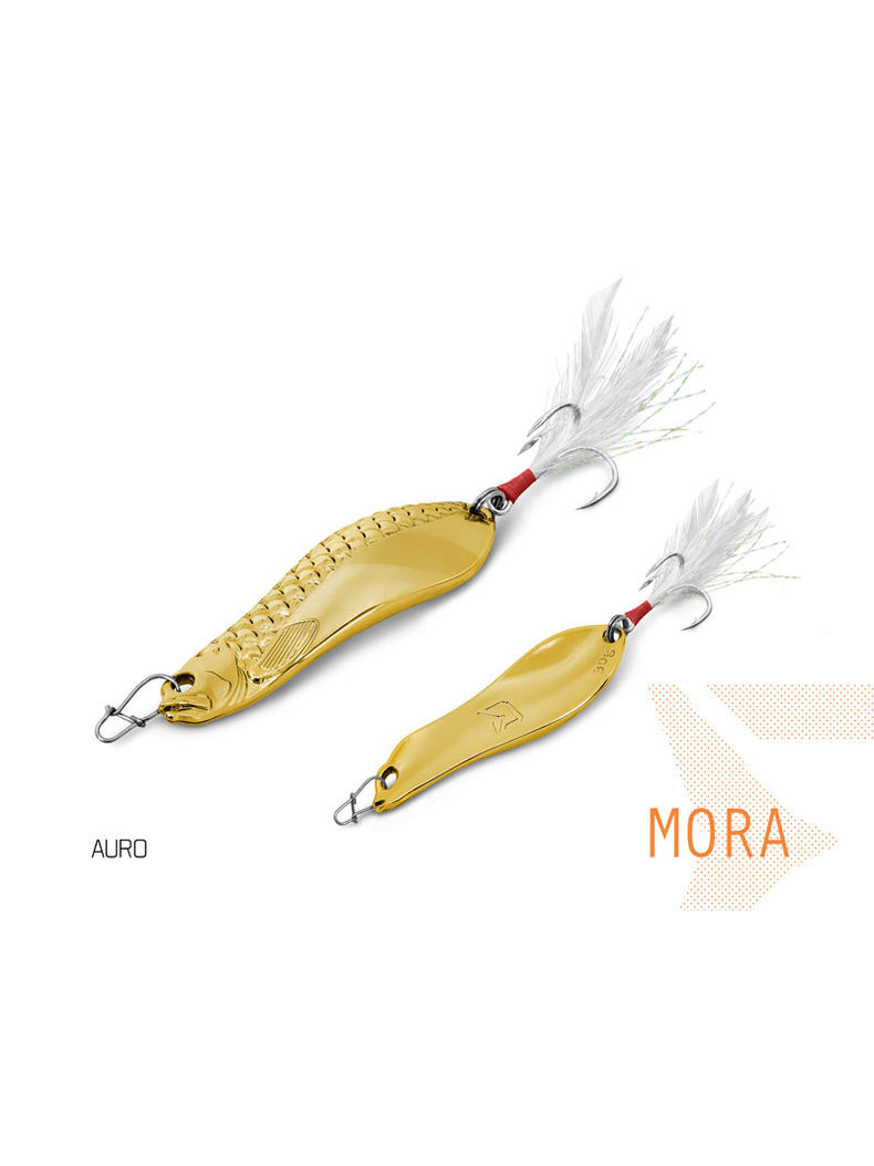 Блесна колеблющаяся DELPHIN MORA Hook №4 / 7.3cm / 30g - AURO