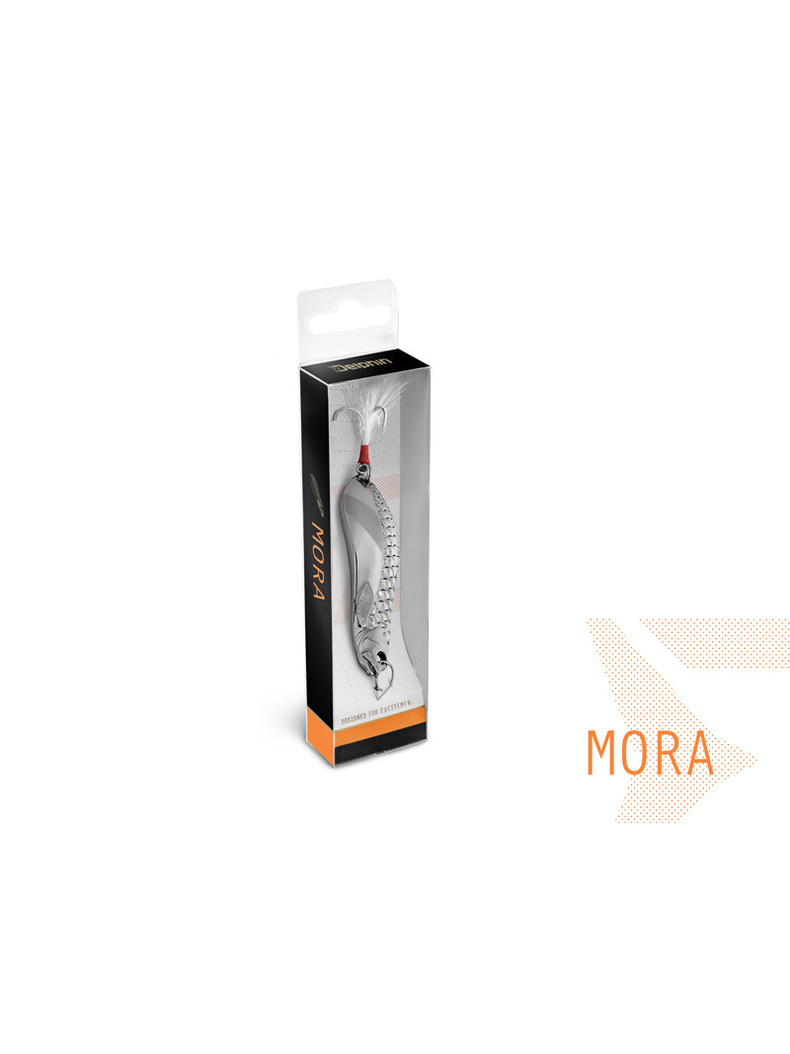 Блесна колеблющаяся DELPHIN MORA Hook №4 / 7.3cm / 30g - FIRE ORANGE, изображение 3