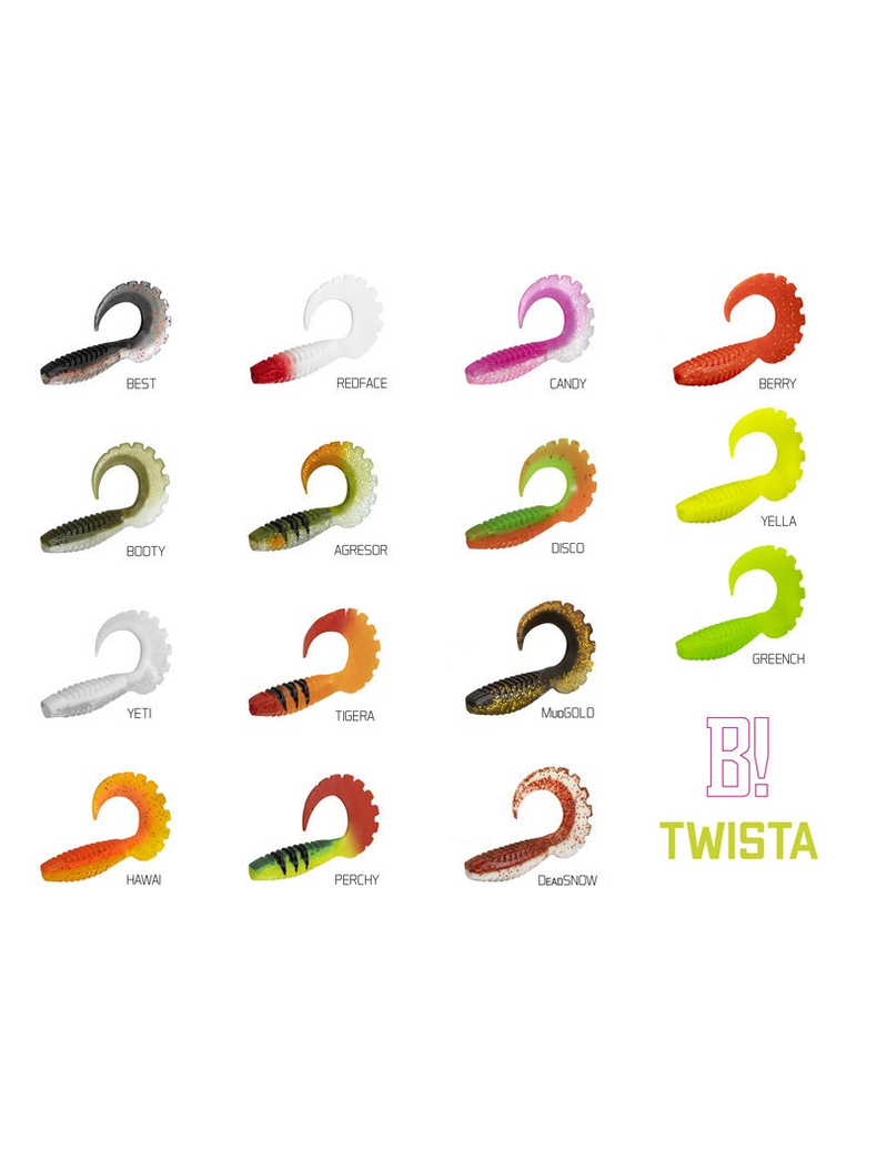 Твистер DELPHIN TWISTA UVs / 8cm / TIGERA - 5шт., изображение 2