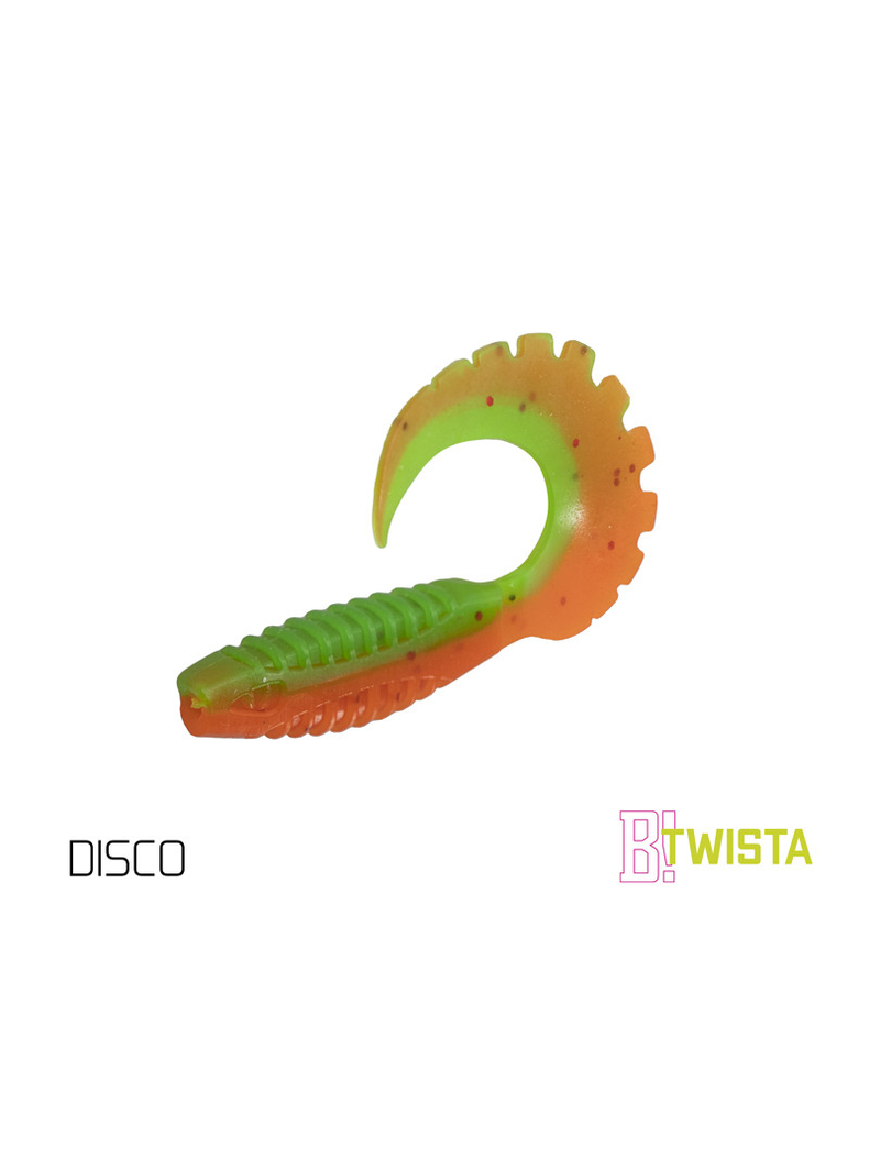 Твистер DELPHIN TWISTA UVs / 10cm / DISCO - 5шт.