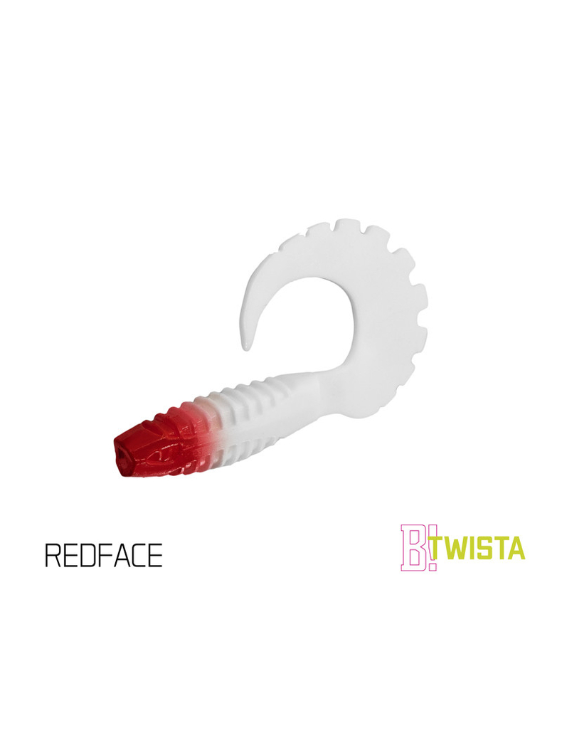 Твистер DELPHIN TWISTA UVs / 8cm / RED FACE - 5шт.