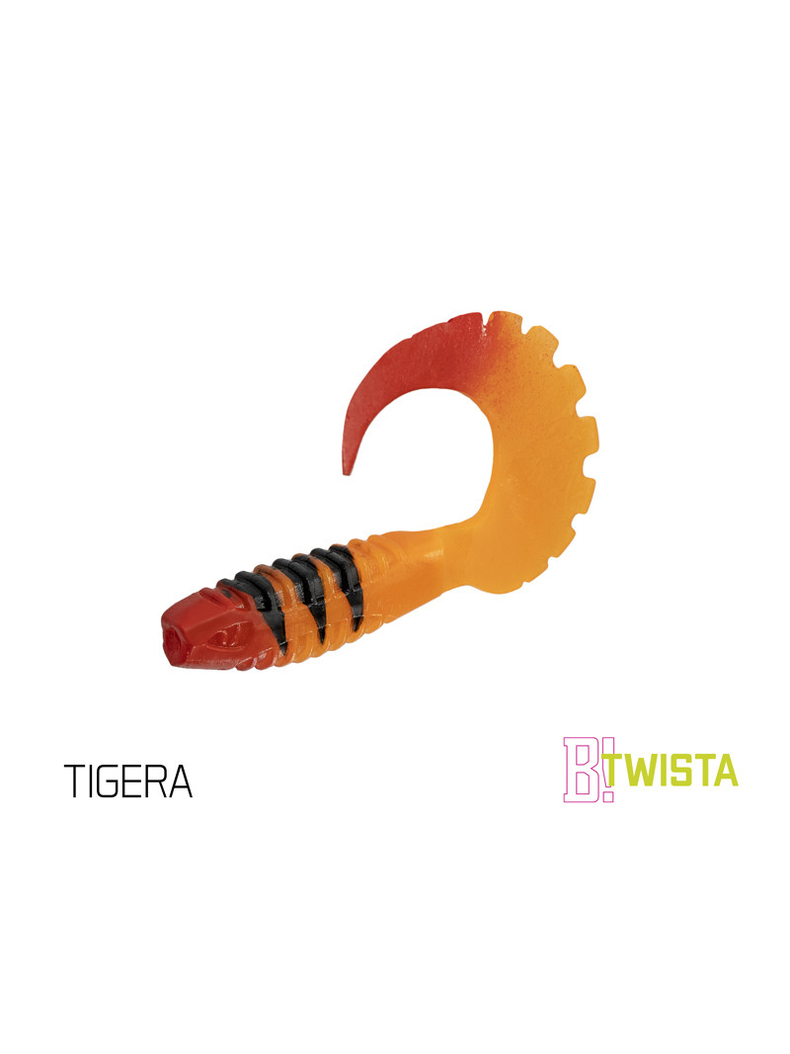 Твистер DELPHIN TWISTA UVs / 8cm / TIGERA - 5шт.