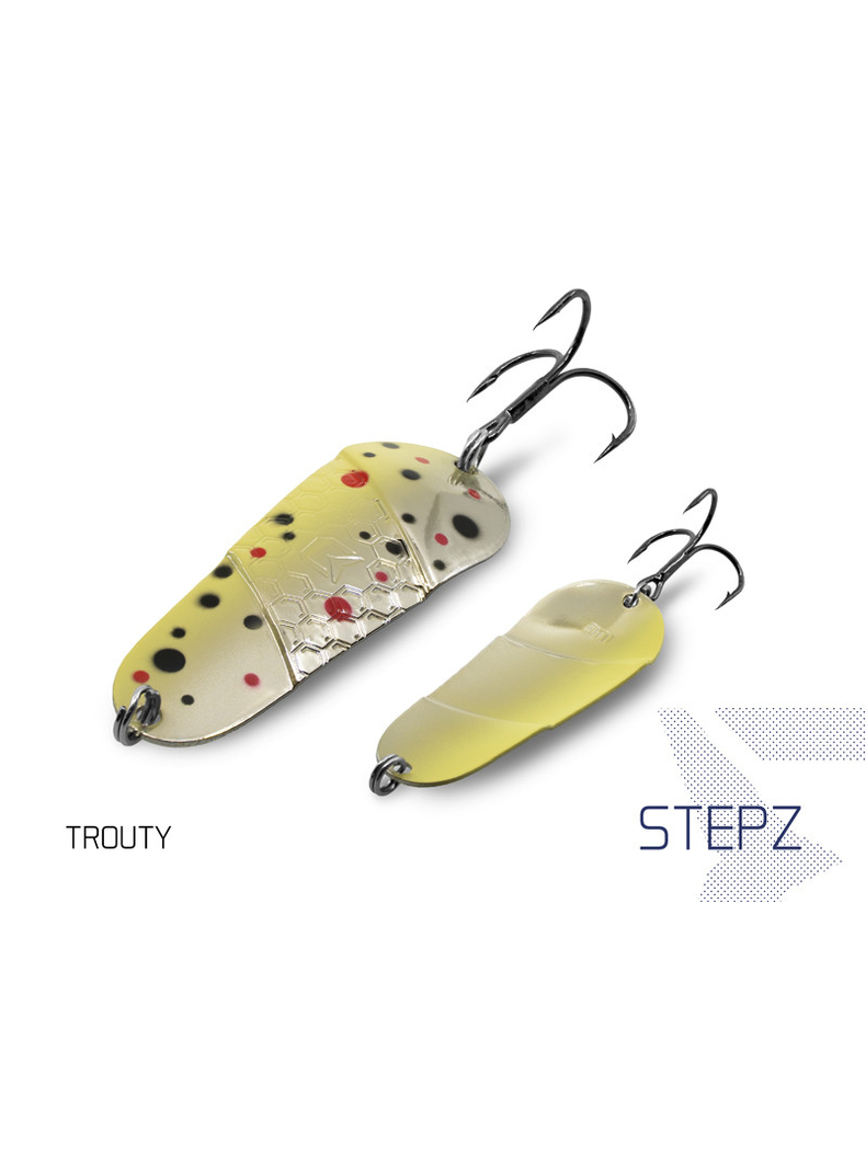 Блесна колеблющаяся DELPHIN STEPZ StripSCALE Hook №2 / 7cm / 10g - TROUTY