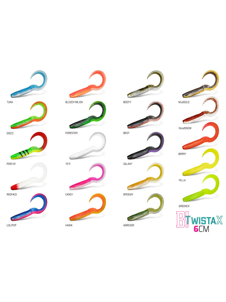 Твистер DELPHIN TWISTA-X Eeltail UVs / 15cm / HAWAI - 5шт., изображение 2