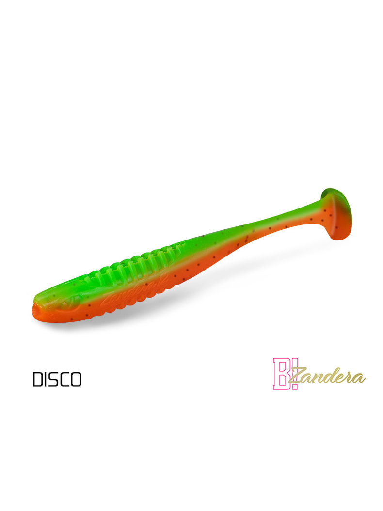 Виброхвост плавающий DELPHIN ZANDERA FlexiFLOAT UVs / 12cm / DISCO - 5шт.