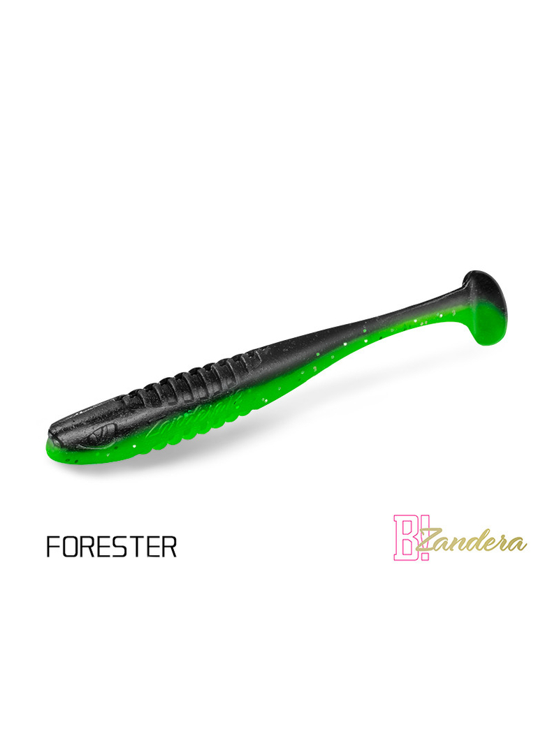 Виброхвост плавающий DELPHIN ZANDERA FlexiFLOAT UVs / 12cm / FORESTER - 5шт.