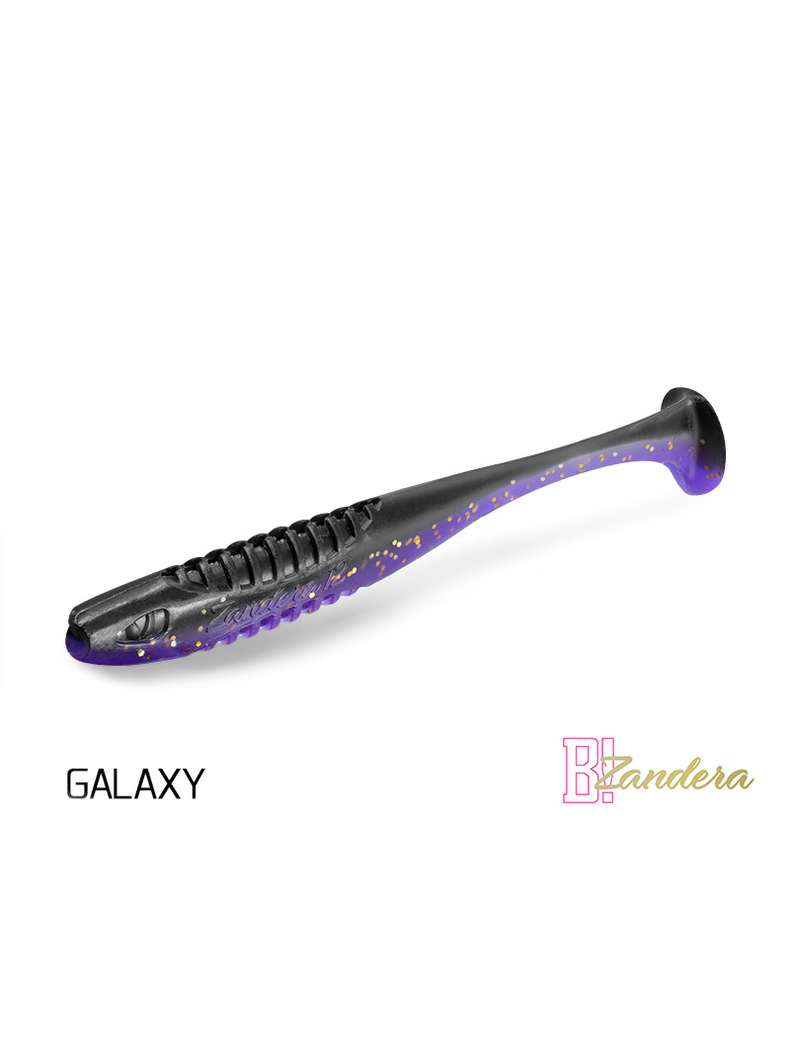 Виброхвост плавающий DELPHIN ZANDERA FlexiFLOAT UVs / 12cm / GALAXY - 5шт.