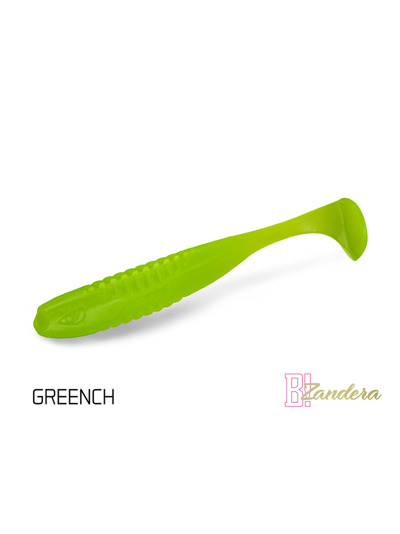 Виброхвост плавающий DELPHIN ZANDERA FlexiFLOAT UVs / 12cm / GREENCH - 5шт.