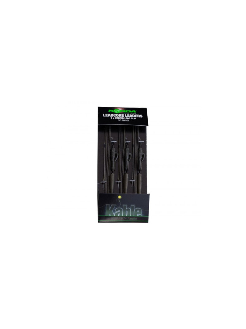 Готовый монтаж Korda Leadcore Leaders Hybrid Lead Clip QC Swivel, Цвет: Weed (Водоросли) Готовый монтаж Korda Leadcore Leaders Hybrid Lead Clip QC Swivel, Цвет: Weed (Водоросли)