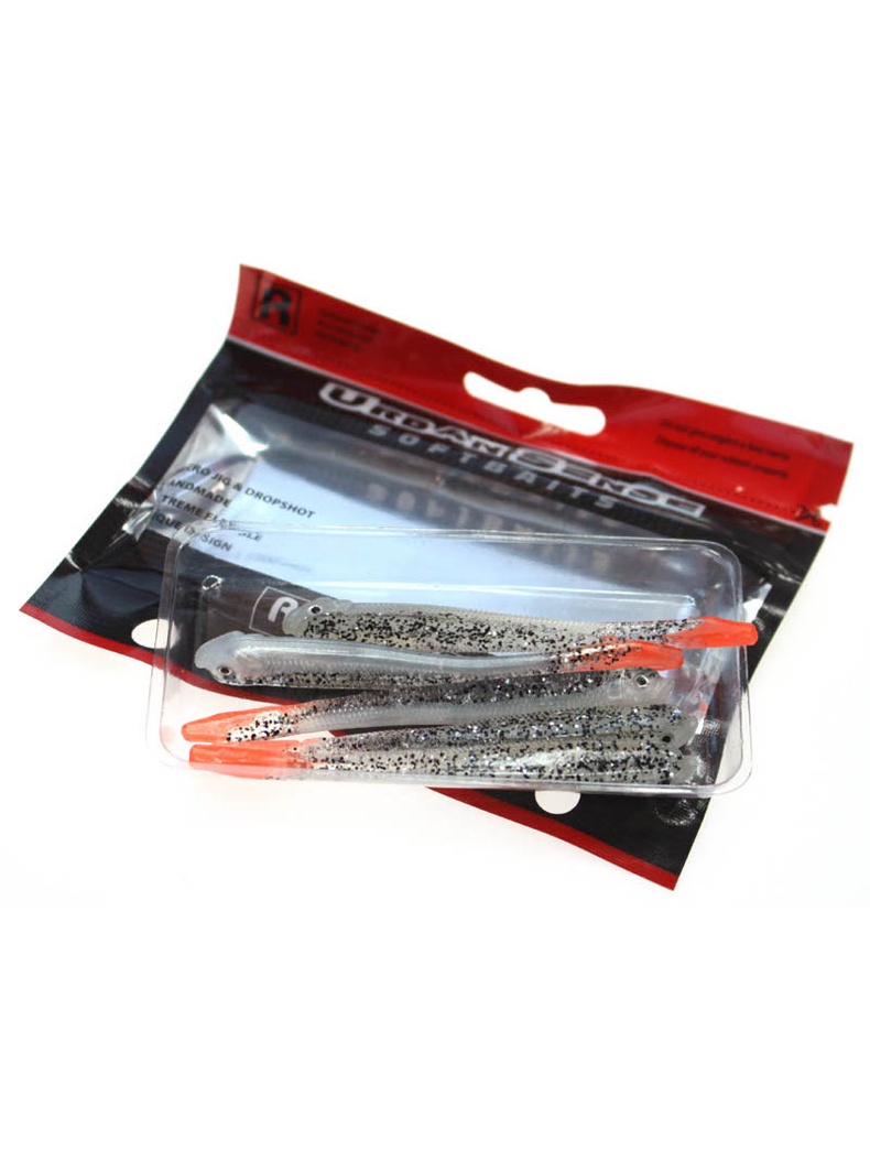 Виброхвост ROZEMEIJER Urban Sense Pin Tail / 10cm - Salt & Pepper / 5шт., изображение 3