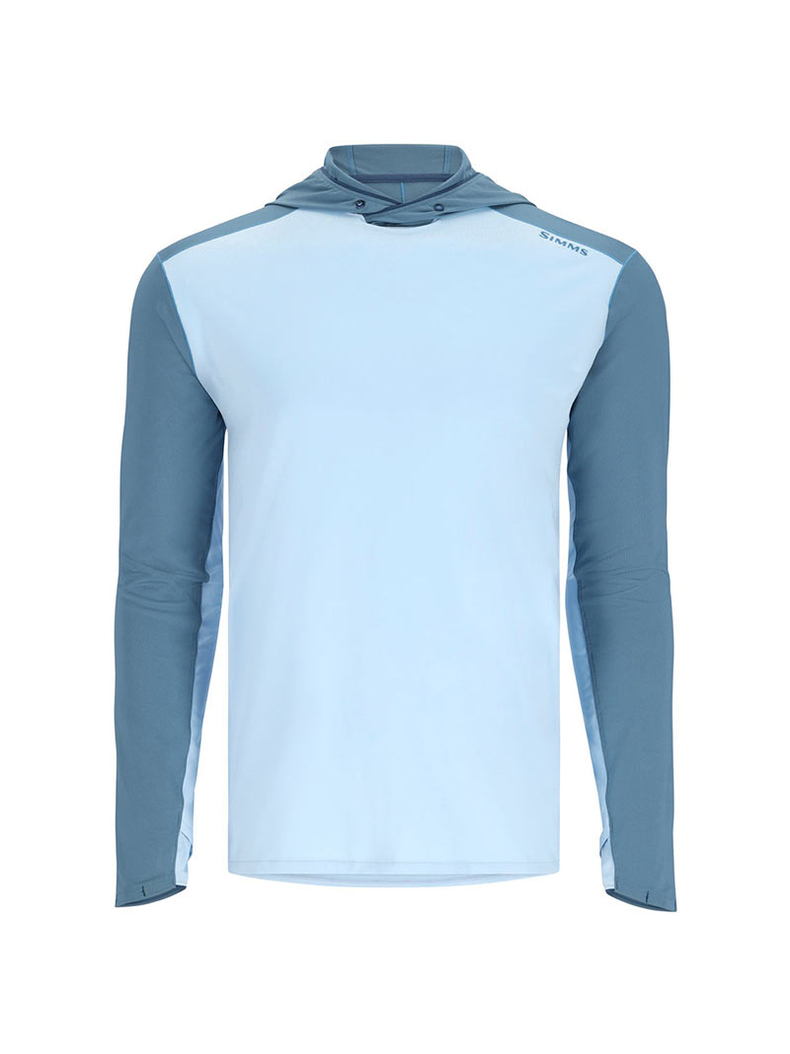 Термофутболка с капюшоном SIMMS Bugstopper Solarflex Hoody Sky/Neptune, Размер: L