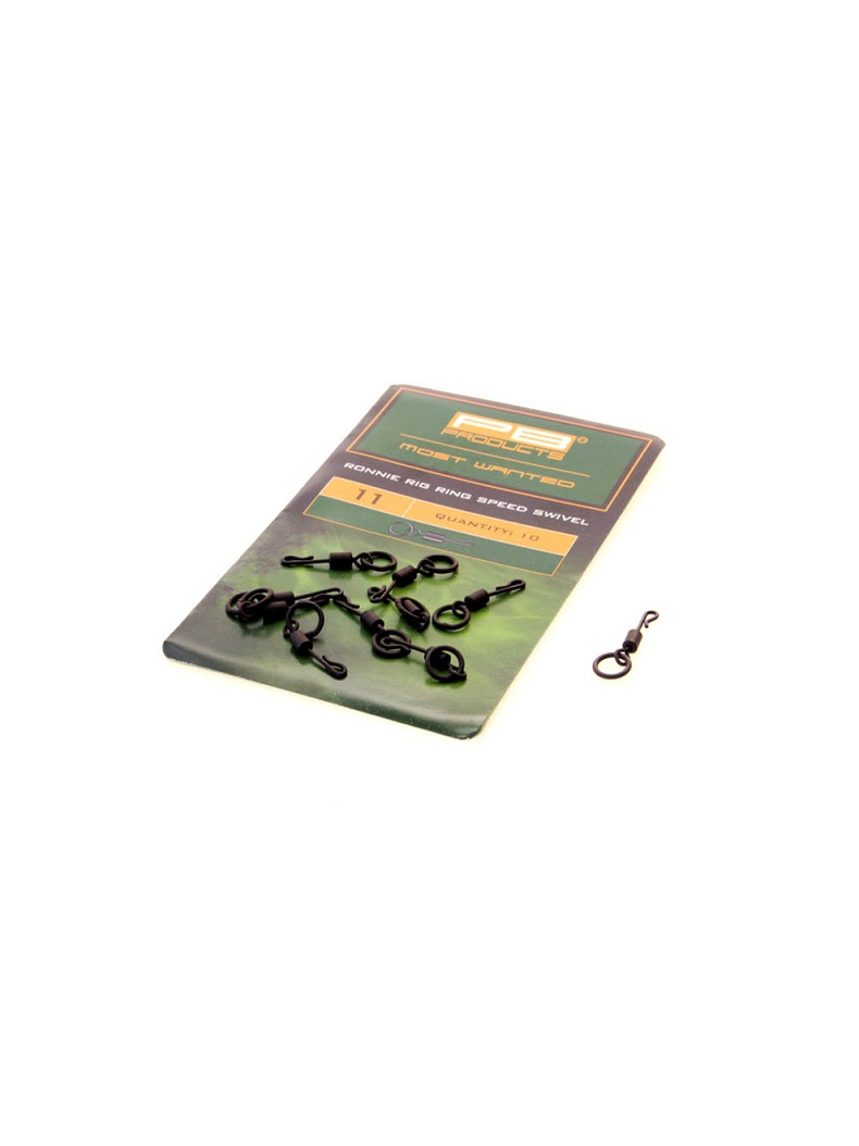 Вертлюг с кольцом и застежкой PB Products Running Speed Swivel №11 / 8 шт.