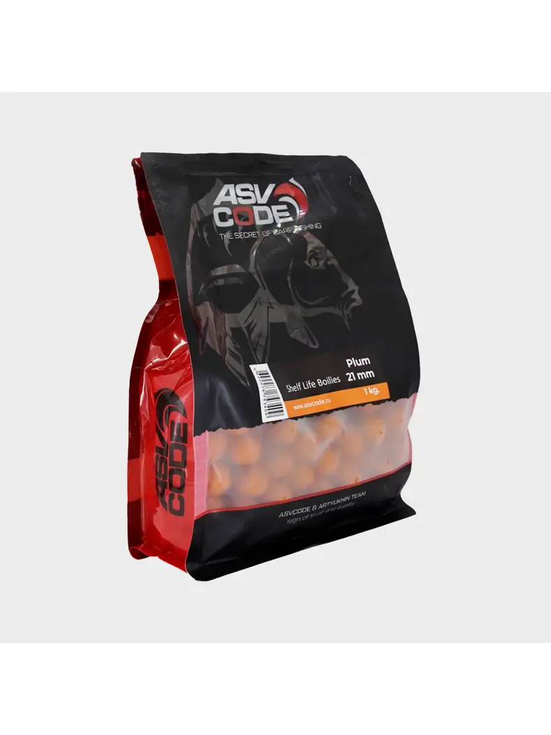 Бойлы вареные ASV CODE Plum (Слива) 1кг, Диаметр: 21 мм, изображение 2