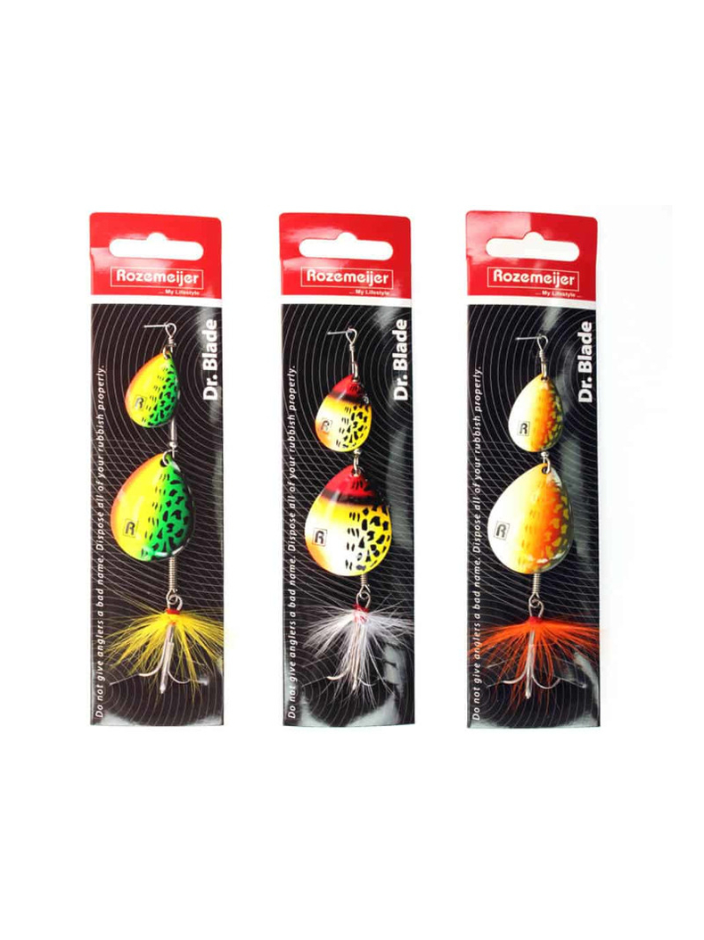 Блесна вращающаяся ROZEMEIJER DR. BLADE TANDEM - №3 & 5 / 10g - Red Head, изображение 2