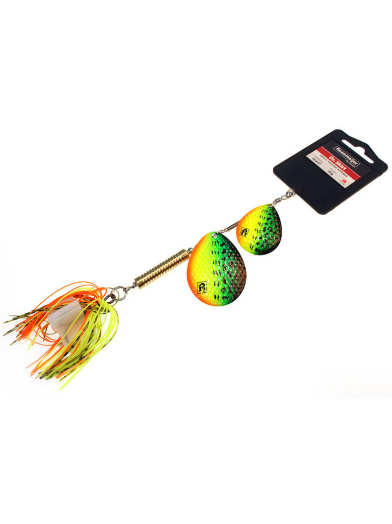 Блесна вращающаяся ROZEMEIJER DR. SKIRT TANDEM - №5 & 7 / 32g - Fire Tiger