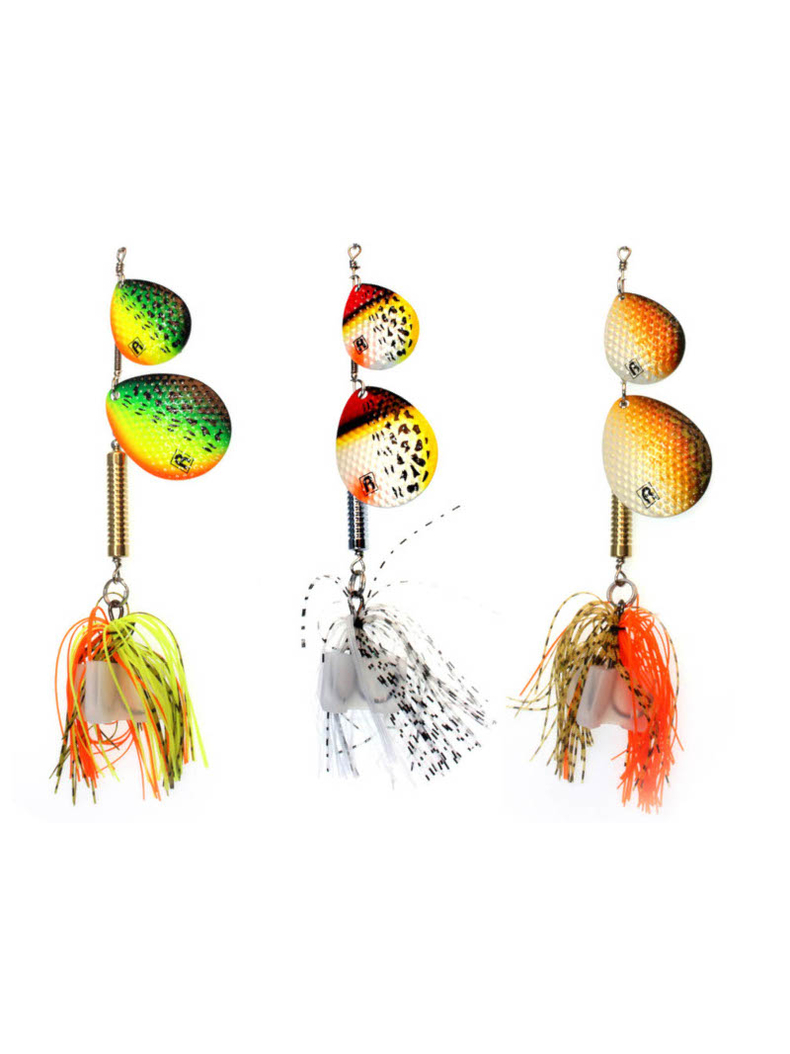 Блесна вращающаяся ROZEMEIJER DR. SKIRT TANDEM - №5 & 7 / 32g - Fire Tiger, изображение 2