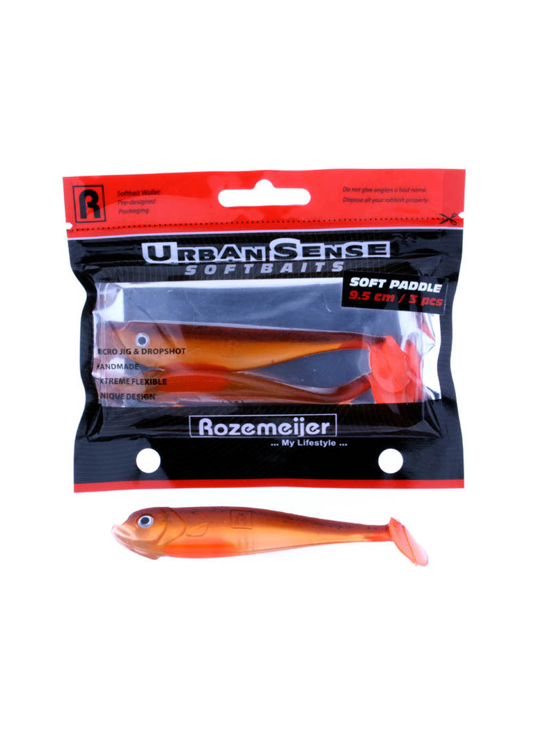 Виброхвост ROZEMEIJER Urban Sense Soft Paddle / 9.5cm - Bloody Minnow / 3шт., изображение 2