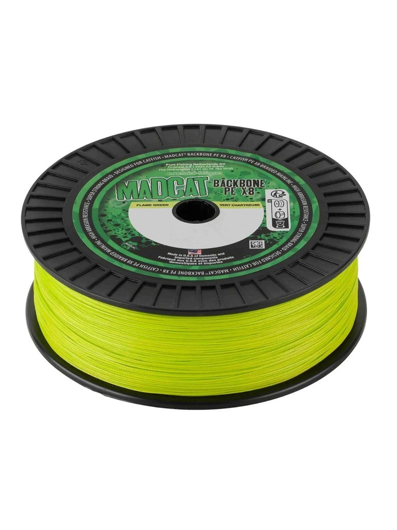 Леска плетеная MADCAT® BACKBONE PE X8 Braided Main Line - 300m - 72.7kg - 0.55mm - CHARTREUSE, изображение 2